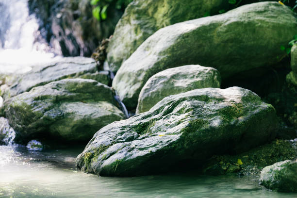Rocks and trees at small river Lam Takhong in Pak Chong in Nakhon Ratchassima province