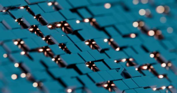 istock Abstract Art with Glowing Hexagons and Light Reflections 2166996198