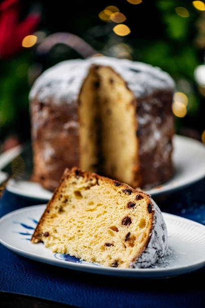 istock Slice of Panettone at Christmas Time 2166997413