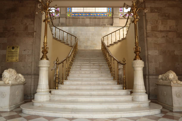 Stair to the Arabic Style Window with Sunlight.