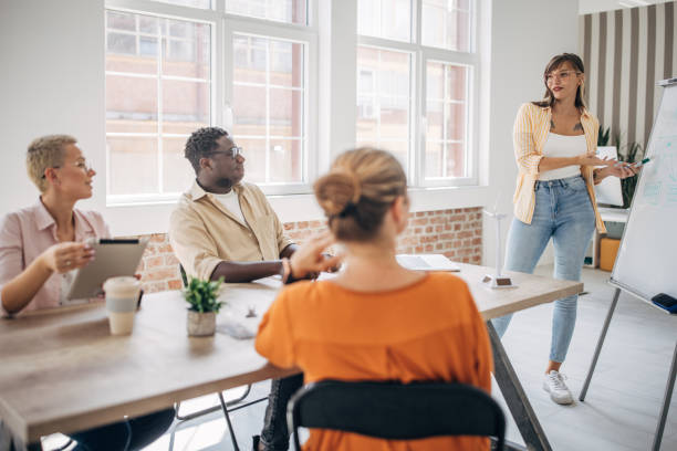istock Business meeting presentation with team in modern office 2167004809