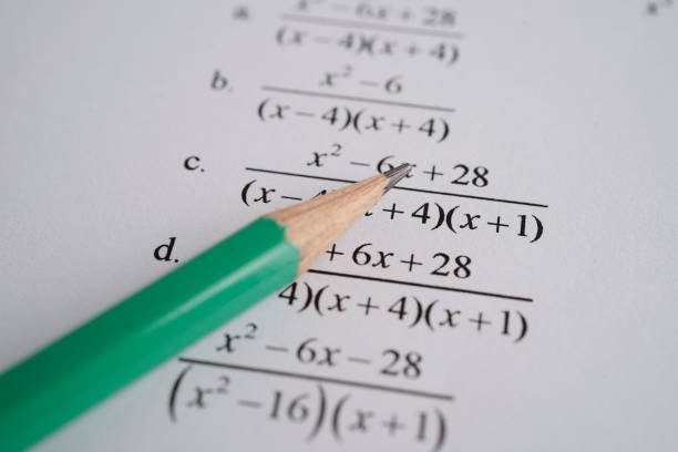 istock Pencil on mathematic formula exercise test paper in education school. 2167008594