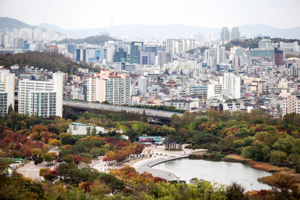 istock tall buildings in Seoul, South Korea 2167010318