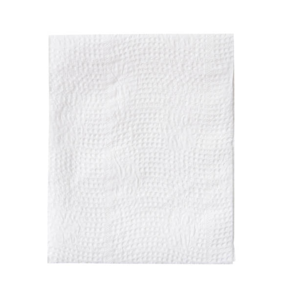 istock Top view of folded tissue paper isolated on white background with clipping path 2167012452