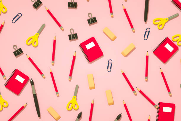 istock School Supplies on Pink Background, Back to School Concept 2167015665