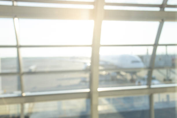 Airport with blurred background