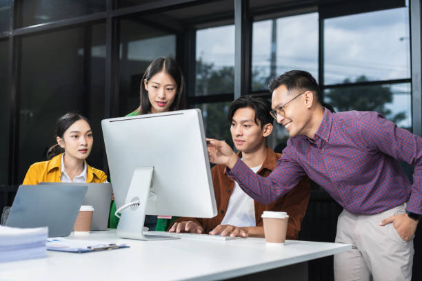 istock Successful business team, working and update tasks with milestones progress planning and professional investor working new start up project in the office. 2167020128