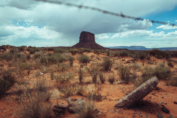 Traveling in Monument Valley, Arizona. The iconic rocky formations of the natural park
