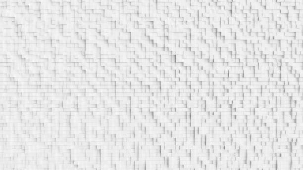 istock Abstract mosaic pattern or matrix with colorful 3D cubes arranged in a white pixelated grid 2167028406