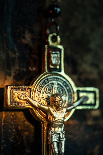 istock Close-up of Crucifix with Old Bible 2167028885