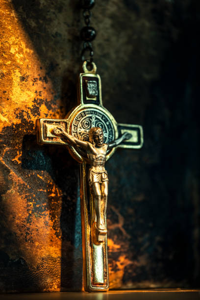 istock Close-up of Crucifix with Old Bible 2167028901