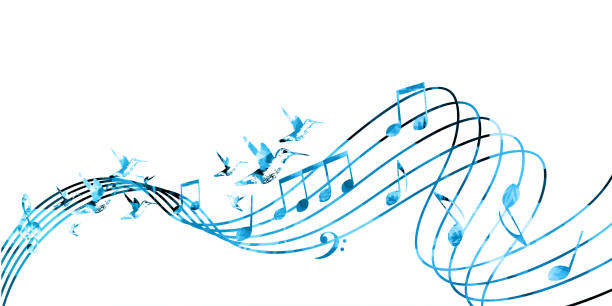 istock Music background with music notes vector illustration design. Artistic music festival poster, live concert events, party flyer, music notes signs and symbols 2167029556