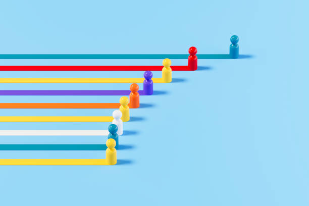 istock Leadership, Teamwork, Business Concept with Colorful Pawns 2167030837