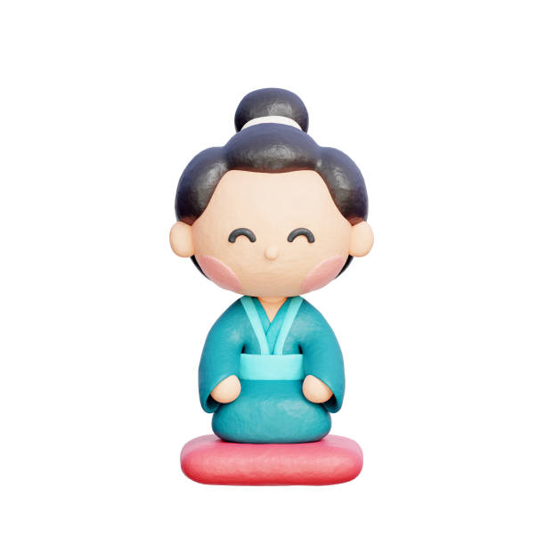 istock Japanese man, Japanese elements, Asian culture, 3D rendering. 2167030970