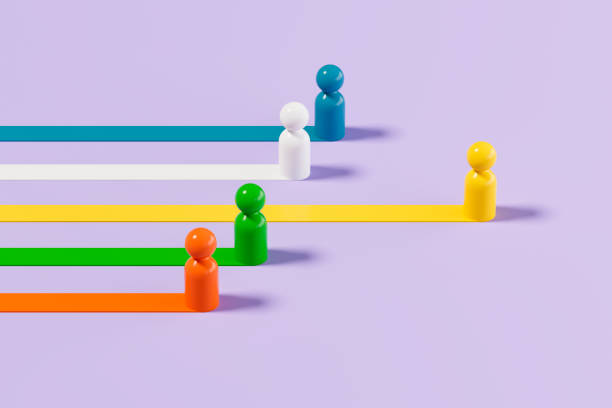 istock Leadership, Teamwork, Business Concept with Colorful Pawns 2167030977
