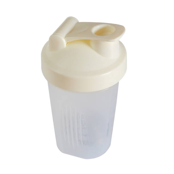 istock Empty white shaker bottle with metallic ball on white background. 2167035658