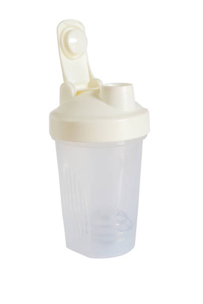 istock Empty white shaker bottle with metallic ball on white background. 2167035673