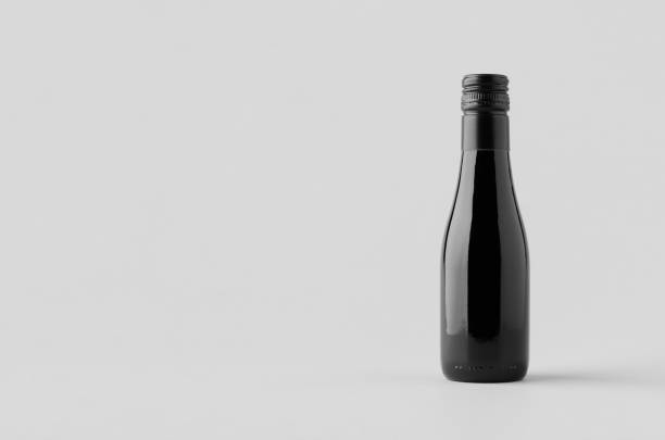 istock Small red wine bottle mockup. Burgundy, alsace, rhone shape. Blank copyspace. 2167035877
