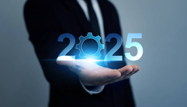 istock Business target development in 2025. Implementation business plan in company. Development to business success and achievement in 2025 year. 2167041056