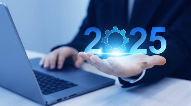istock Business target development in 2025. Implementation business plan in company. Development to business success and achievement in 2025 year. 2167041064