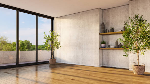 istock Large luxury modern bright interiors Living room mockup illustration 3D rendering image 2167041795