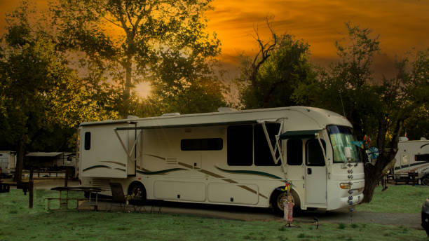 istock Glamping in a Rv motorhome under natures best 2167042658