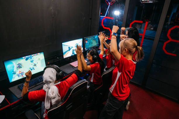 istock Blaze of Glory: Diverse eSports Team Claims the Championship Title 2167047852