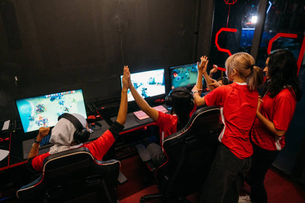 istock Scarlet Victory: Pro-Gamers Break Barriers to Win the Championship 2167047865