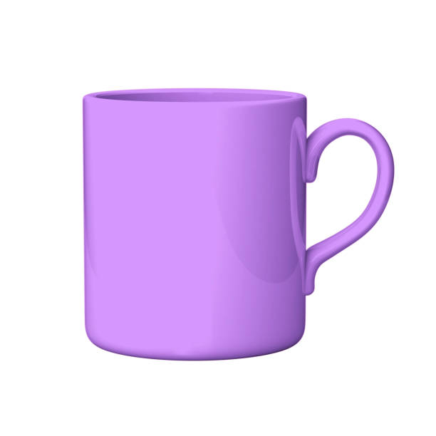 istock Purple coffee or tea mug, 3D illustration 2167053663