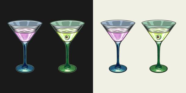 istock Halloween cocktail in martini glass with eyeball 2167055655