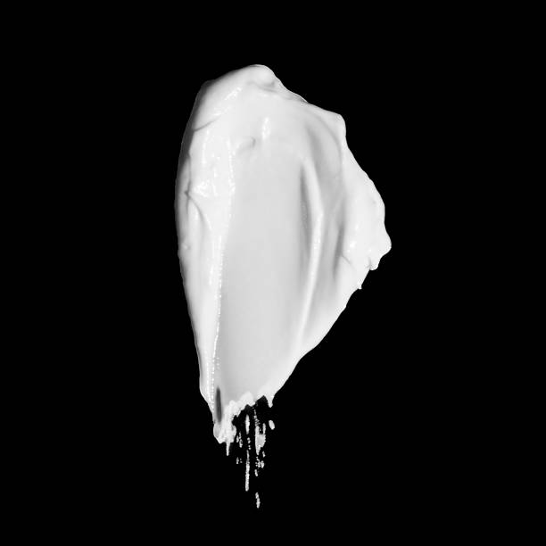 istock Cosmetic smear creamy texture on black background 2167060177