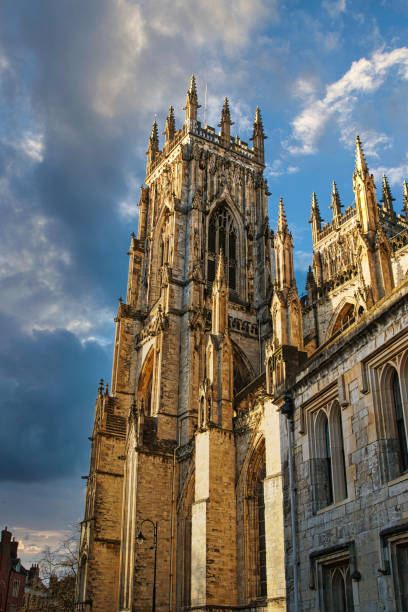istock Gothic cathedral against a dramatic sky at sunset in York, UK. 2167065332