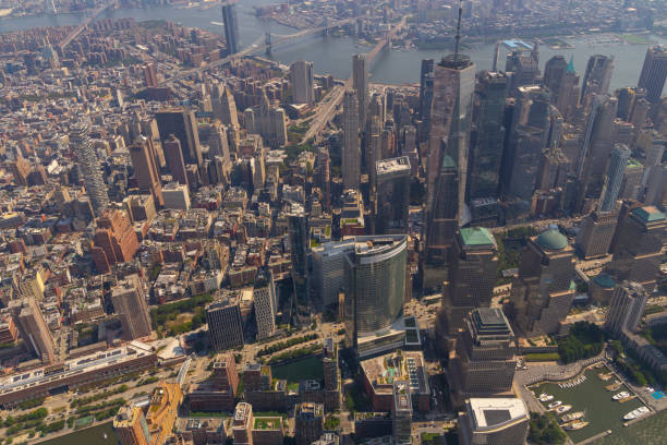 istock Helicopter flight over New York 2167067319