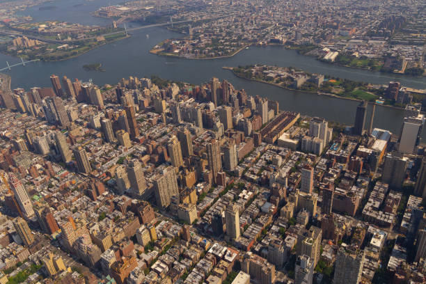 istock Helicopter flight over New York 2167067320