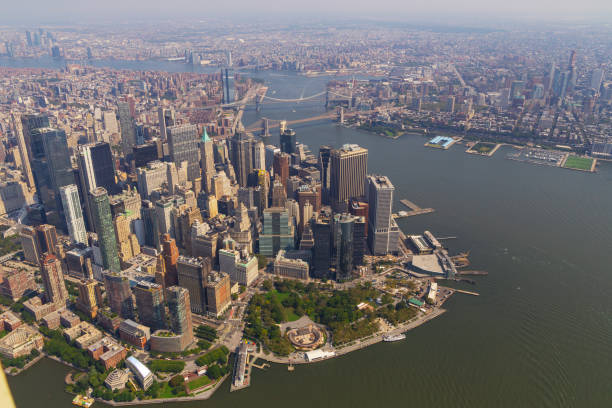 istock Helicopter flight over New York 2167067346