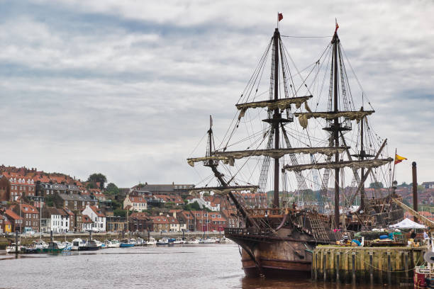 istock Historic sailing ship docked at a harbor in Whitby, North Yorkshire 2167070815