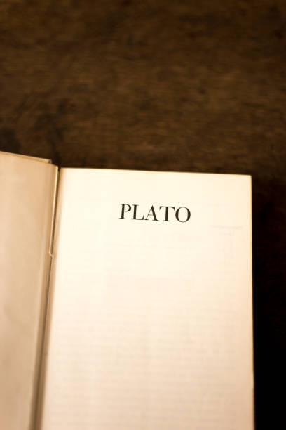 istock Book Open to Title Page: Plato 2167071903