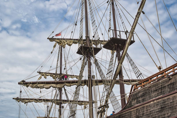 istock Historic sailing ship masts and rigging in Whitby, North Yorkshire 2167073224