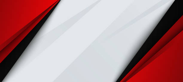 istock Modern black, red and white colors gradient abstract papercut business background vector design, on white. Futuristic modern backdrop design for business, presentation, ads, banner, website, landing page, wallpaper screen and more 2167076422