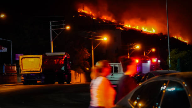 Wildfire Has Reached into the Residential Area, Izmir, Turkey in Karsıyaka, Izmir, Turkey on 16.08.2024