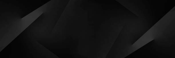 Black white dark gray abstract modern background. Geometric. Line angle diagonal triangle 3d. Gradient. Light shimmer matte metallic.