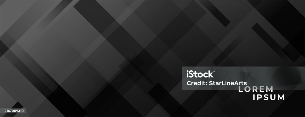 Trendy And Abstract Shapes Dark Backdrop For Header Stock Illustration ...