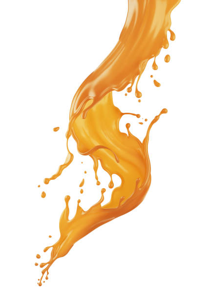istock Caramel sauce, Liquid syrup splash, sugar candy caramel or melted toffee, 3d illustration. 2167093000