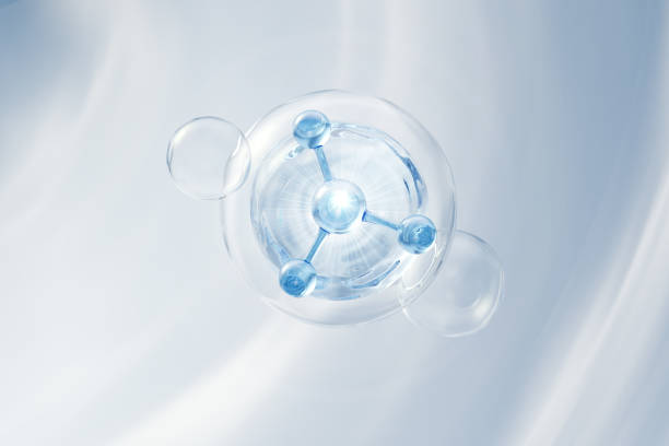 istock cosmetic moisturizer water molecule, Cosmetic Essence, Liquid bubble, 3d rendering 2167093217