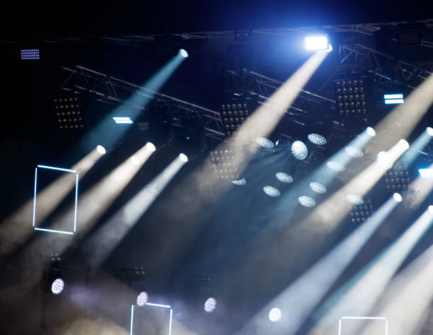 istock Blue light at a concert. Abstract background 2167095441