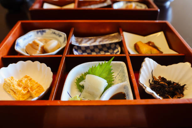 Japanese Traditional Breakfast at Ryokan Hotel