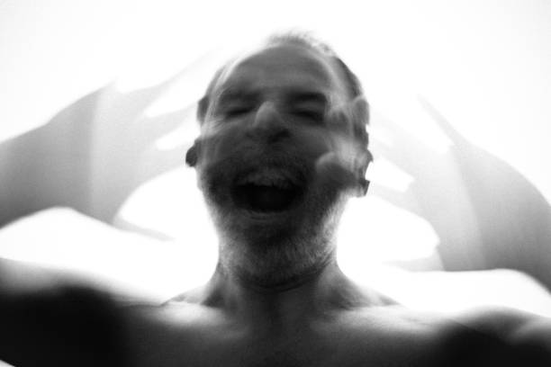istock Long exposure disturbing image of man in panic. 2167104869