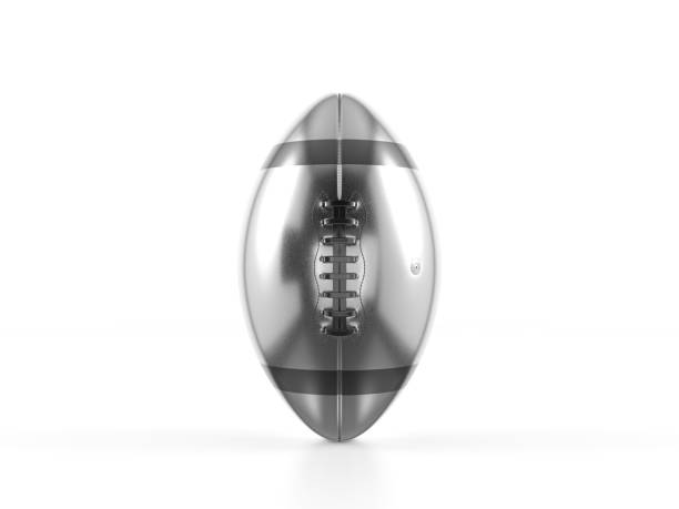 istock Silver American football ball 2167107095