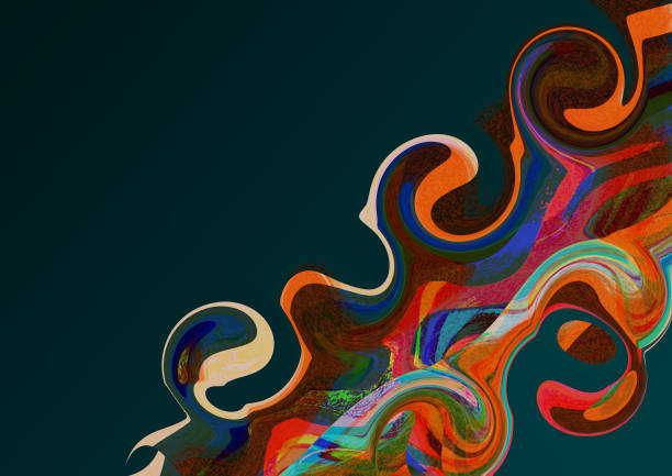 Abstract colorful texture background with smooth wave shapes