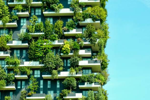 istock Iconic skyscraper with trees on the balconies 2167110820